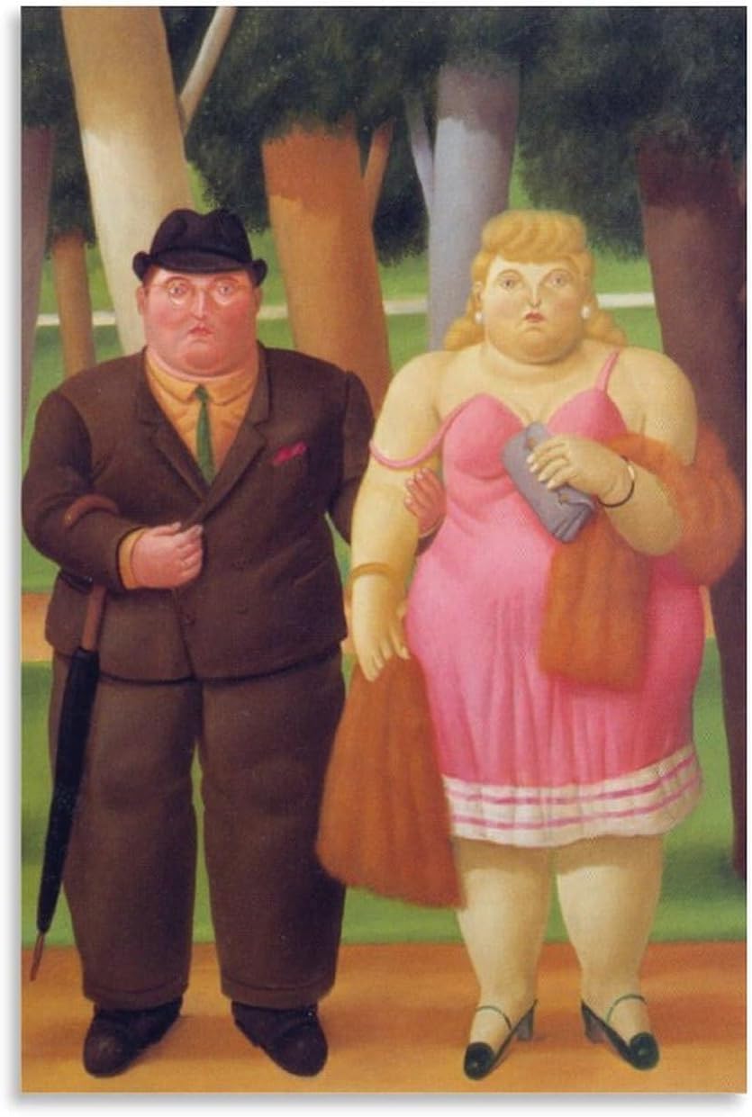 版画　立て　特寸法　ダロ　ベルナルデス　額装仕上げ品 Amazon.co.jp: フェルナンド・ボテロの夫婦ポスターと版画フェルナンド